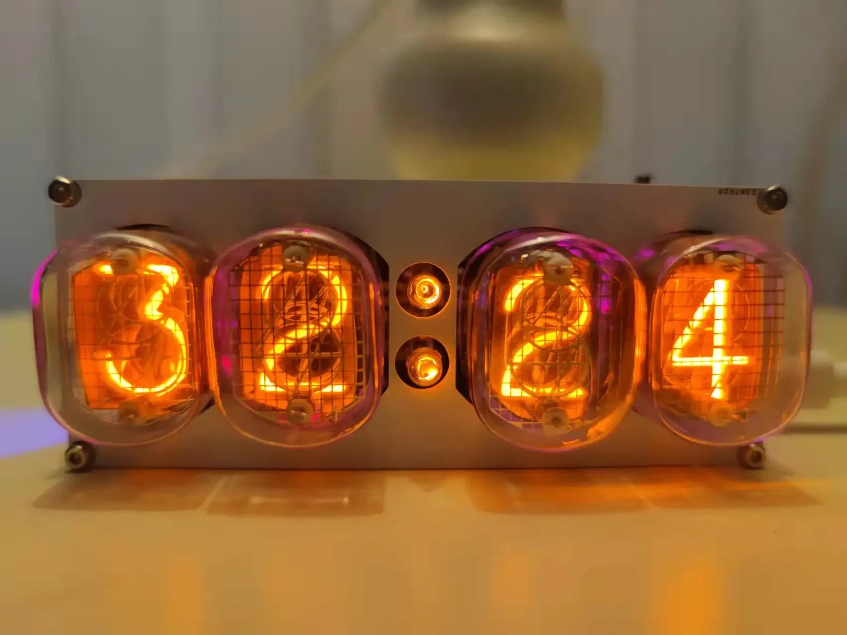 RGB Glow Tube Clock DIY LED Electronic Nightlight Silent Table Lamp Digital Clock Watch Home Desktop Gaming Room Decoration Gift